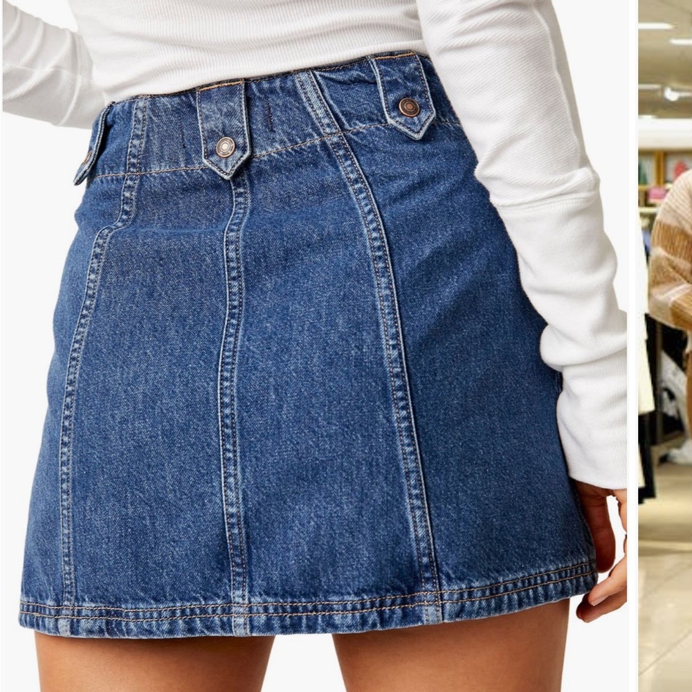 We The Free denim mini skirt size 32